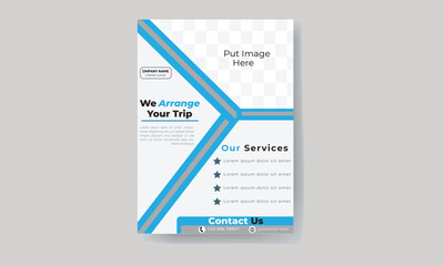 Simple and clean travel flyer.