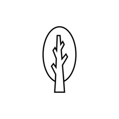 Tree line icon, logo vector