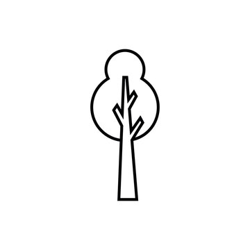 Tree line icon, logo vector