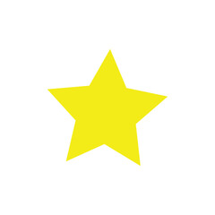 Star icon. Yellow star symbol on white background. Vector illustration.