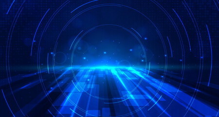 Digital technology metaverse neon blue green background, cyber information, abstract speed connect communication, innovation future meta tech, internet network connection, Ai big data, illustration 3d