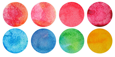 round abstract blank in watercolor drawn by hand. background for the design. circles with paint