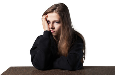 Concept violence in family with an unhappy woman