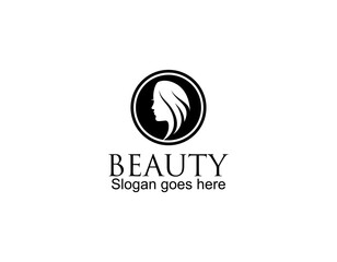 Obraz premium woman hair leaf salon gold gradient logo design 
