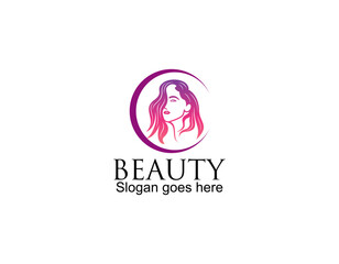 Beauty logo template with letter a concept premium vector