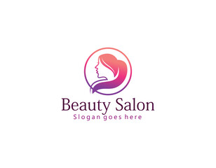 Beauty logo template with letter a concept premium vector