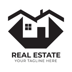 Creative Modern Abstract Minimal Real Estate Home House Logo Design