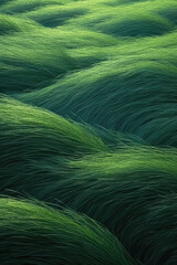 A wavy pattern formed by grass.