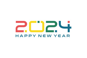 colorful happy new year 2024 greetings