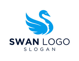 Logo about Swan on a white background. created using the CorelDraw application.