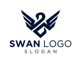 Logo about Swan on a white background. created using the CorelDraw application.