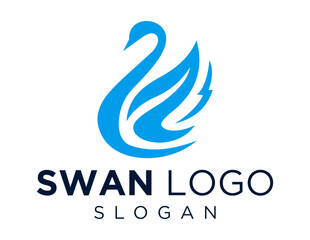 Logo about Swan on a white background. created using the CorelDraw application.