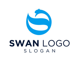 Fototapeta premium Logo about Swan on a white background. created using the CorelDraw application.