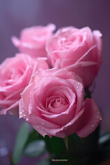 Fototapeta premium Close-up of pink rose flowers.