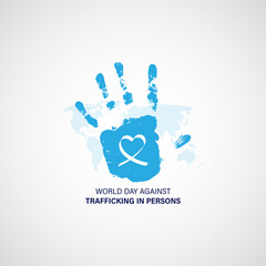 Vector illustration of World Day against Trafficking in Persons social media story feed template