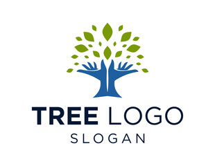 Obraz premium Logo about Tree on a white background. created using the CorelDraw application.