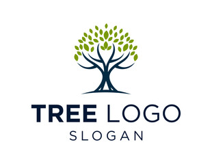 Obraz premium Logo about Tree on a white background. created using the CorelDraw application.