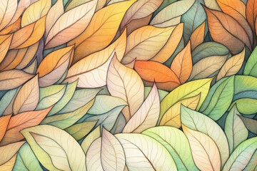 Leaf Background watercolor Generative AI