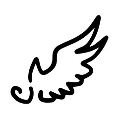 hand drawn wing