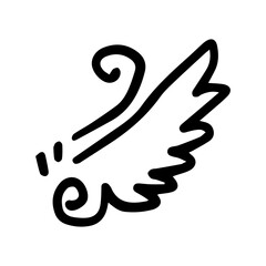 hand drawn wing