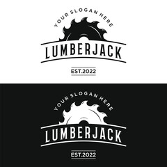 Wood saw premium logo template design with vintage carpentry tools.Logo for business, carpentry, lumberjack, label, badge.