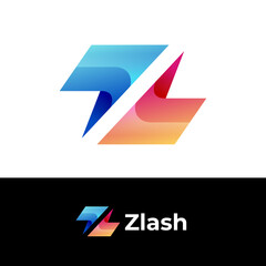 letter z logo | flash logo - obrazy, fototapety, plakaty