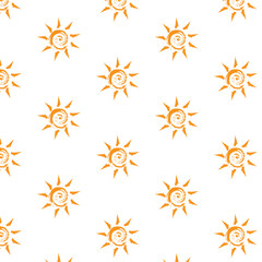 seamless pattern with sun