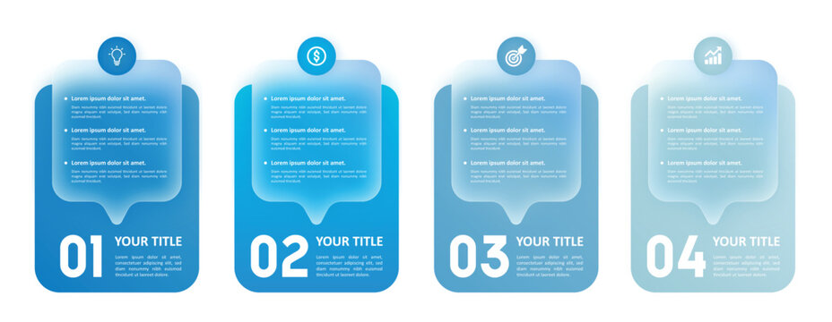 Business and Technology Infographic Glasmorphism Eps