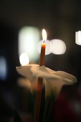 candles in church