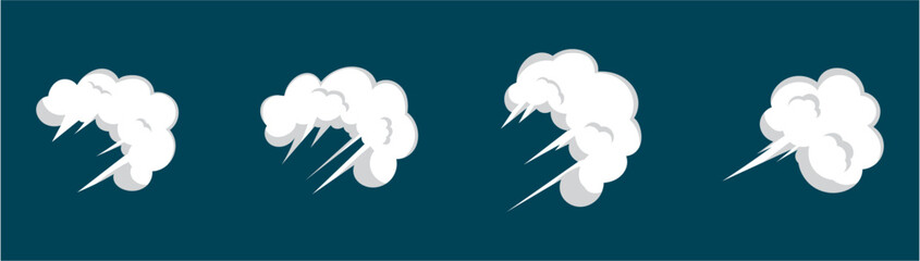 smoke effect cartoon comic style for speed © izzul fikry (ijjul)