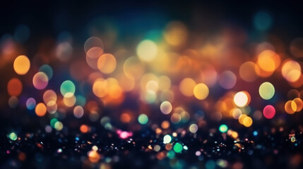 Naklejka premium Abstract colorful christmas bokeh background.