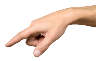 Human hand empty outstretched palm