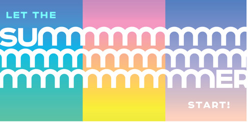 Summer greetings card design with bright background © Sebastian