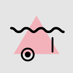 minimalistic background with simple shaves in the composition