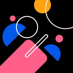 minimalistic background with simple shaves in the composition