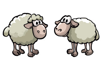 Sheep - farm animals illustrations