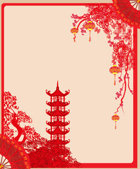Mid-Autumn Festival for Chinese New Year - card - 610330771