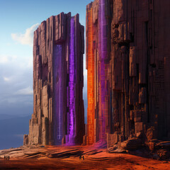 Obraz premium Colorful abstract rock walls.