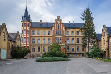 Fototapeta na wymiar Castle in Bzenec town in Czech Republic