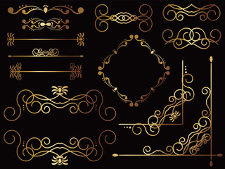 高級感のあるオーナメントセット　ゴールド