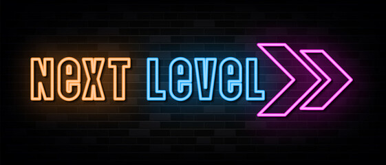 Next Level Neon Signs Vector Design Template Neon Style