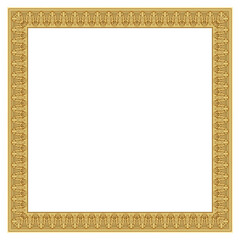 Fototapeta premium 3d render antique classic golden frame isolated on white background