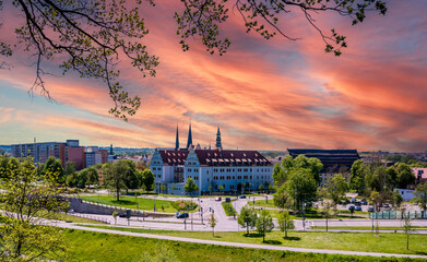 Skyline from Zwickau in East Germany