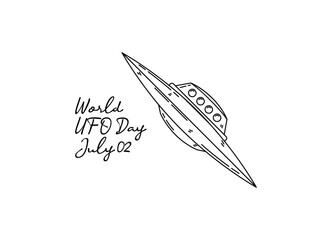 line art of world ufo day good for world ufo day celebrate. line art. illustration.