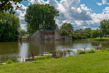 Obraz premium The Little Chute Lock As Seen At Doyle Park, Little Chute, Wisconsin