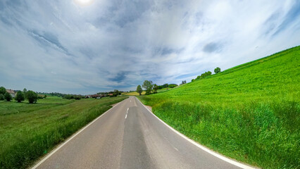 Bavarian Asphalt Road during Summer Time