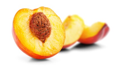 Fresh ripe sweet peach fruit
