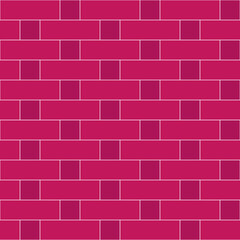 Line up brick vector pattern. Brick pattern. Pink tone Brick pattern. Seamless geometric pattern for wrapping paper, backdrop, background, gift card.