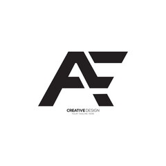 Letter AF with stylish modern unique shaped business monogram logo. AF logo. FA logo