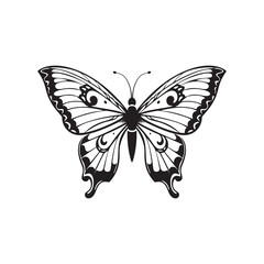 Butterfly Icon, Moth Symbol Set, Flying Insect Silhouette, Butterflies Wings Pictogram